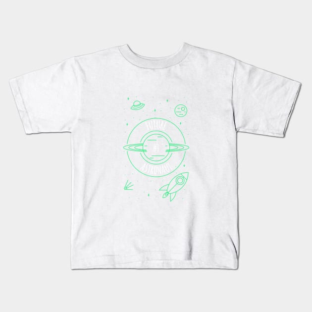 Future Astronaut Kids T-Shirt by hldesign